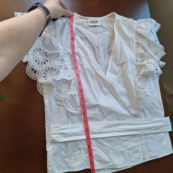 Claudie PIERLOT White Cotton Wrap Shirt - Picture 5 of 12